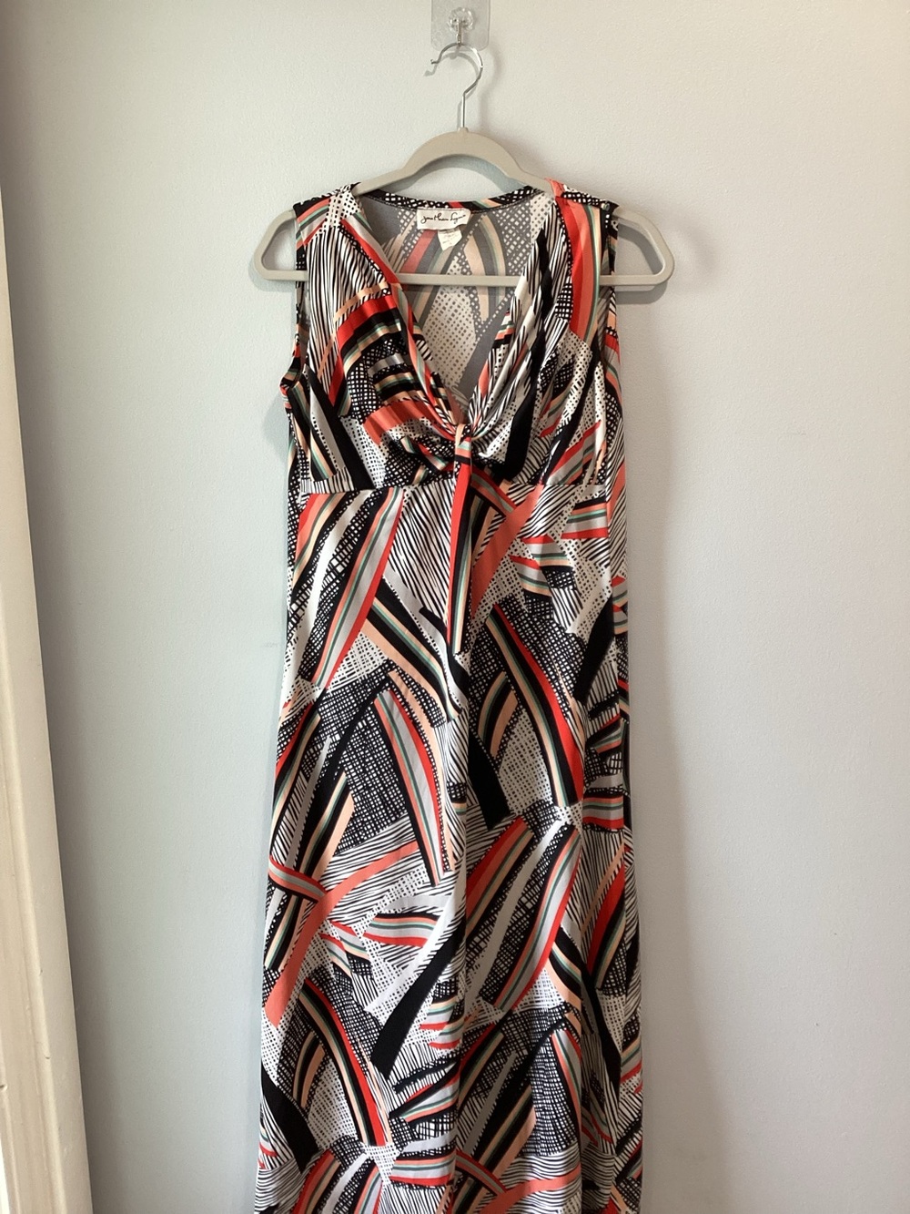 Jonathan Logan Coral, Black & White Abstract Dress